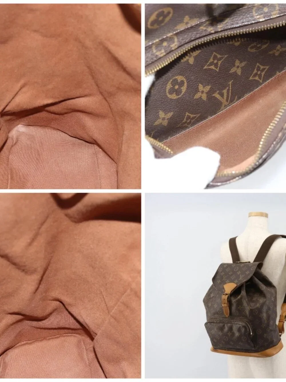 LOUIS VUITTON Monogram Montsouris GM Backpack M51135 LV Auth 183298